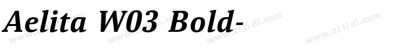 Aelita W03 Bold字体转换